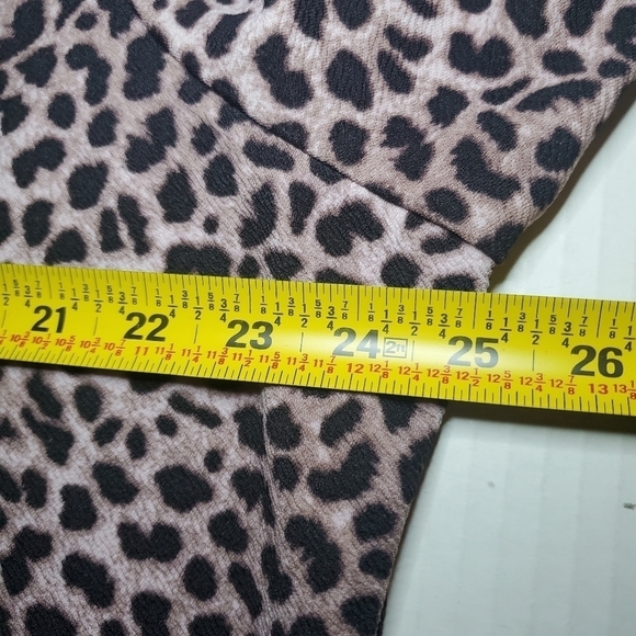 Torrid Knit Crepe Drape Blazer Sz 3X Animal Print Open Front 3/4 Sleeve - Picture 10 of 12